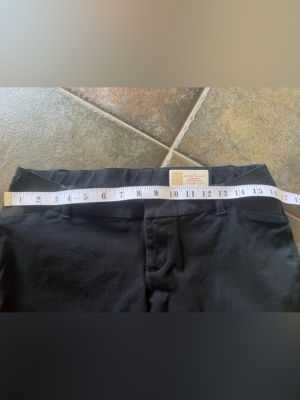 🌸2/20 ✨Host Pick Gap maternity black crop pants size 4 stretchy waist Timeless - Picture 4 of 9